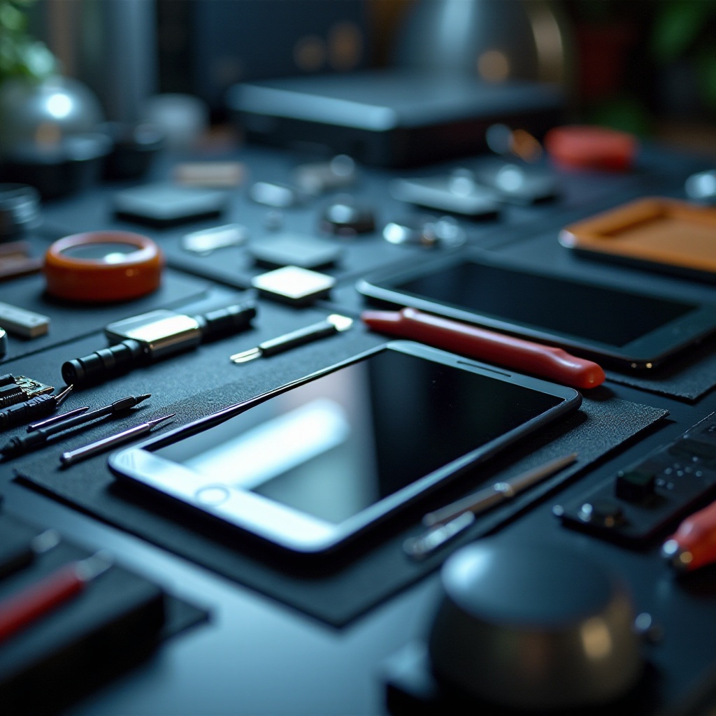 outils et équipement pour réparer les tablettes et les smartphones