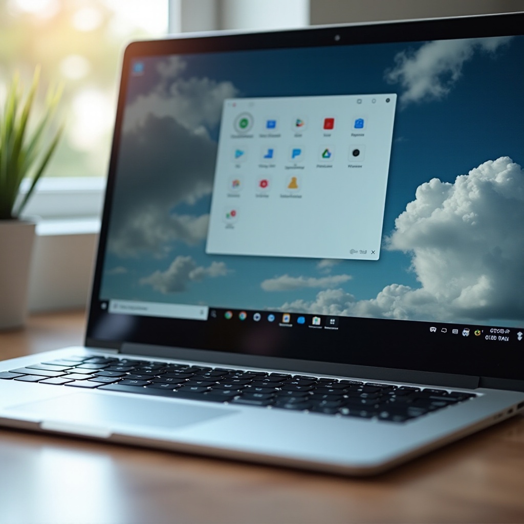 إزالة الأيقونة من الصف العلوي من شريط المهام في جهاز Chromebook
