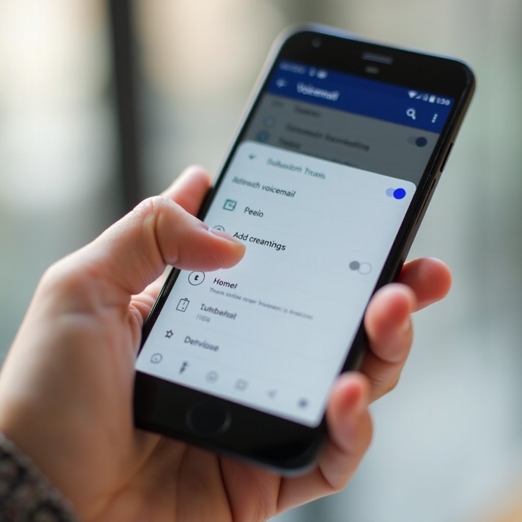 como redefinir sua senha de correio de voz no Android