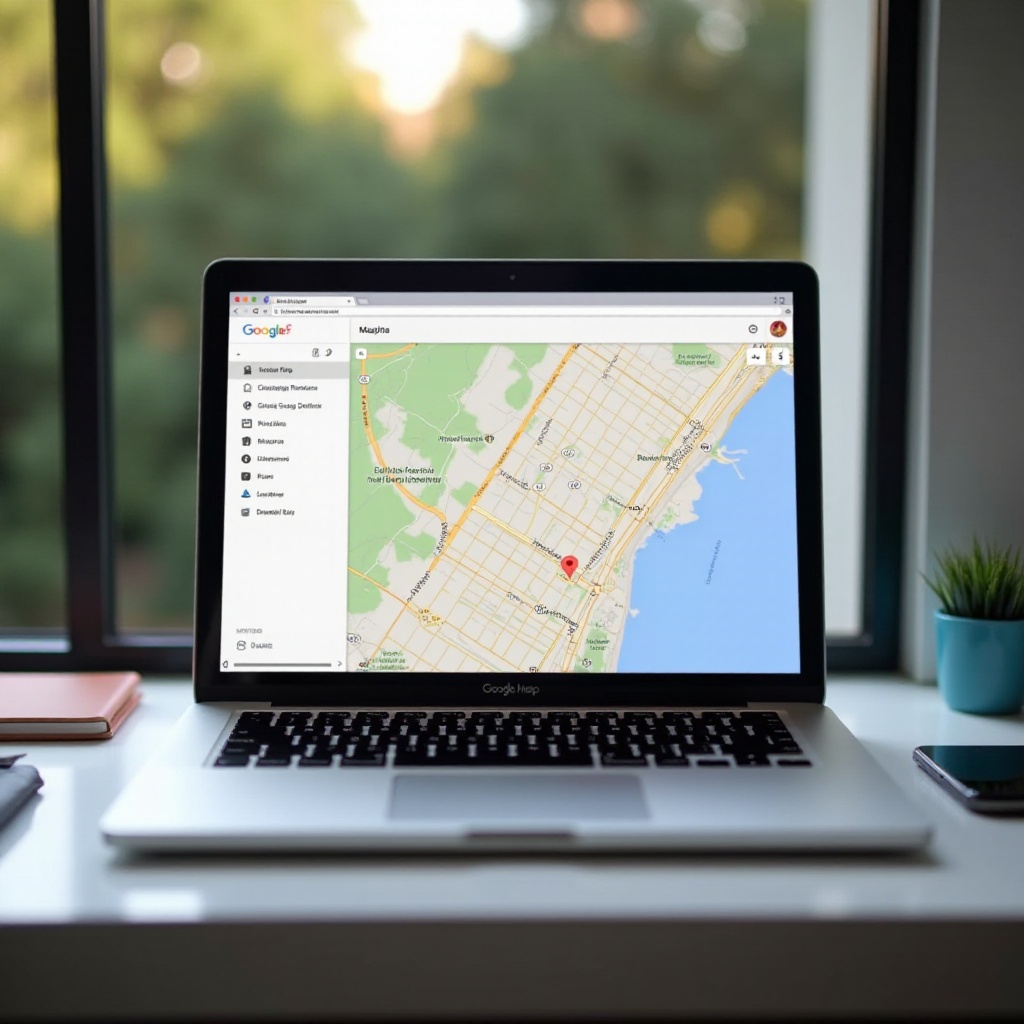 O Google Maps é um aplicativo no MacBook