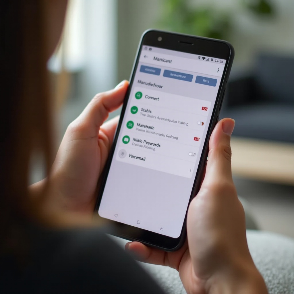 cómo restablecer la contraseña del correo de voz en Android