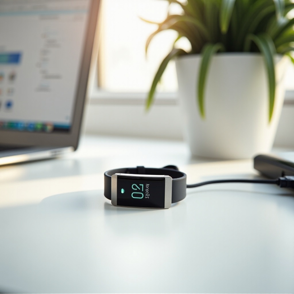 wie man eine Fitbit Smartwatch auflädt